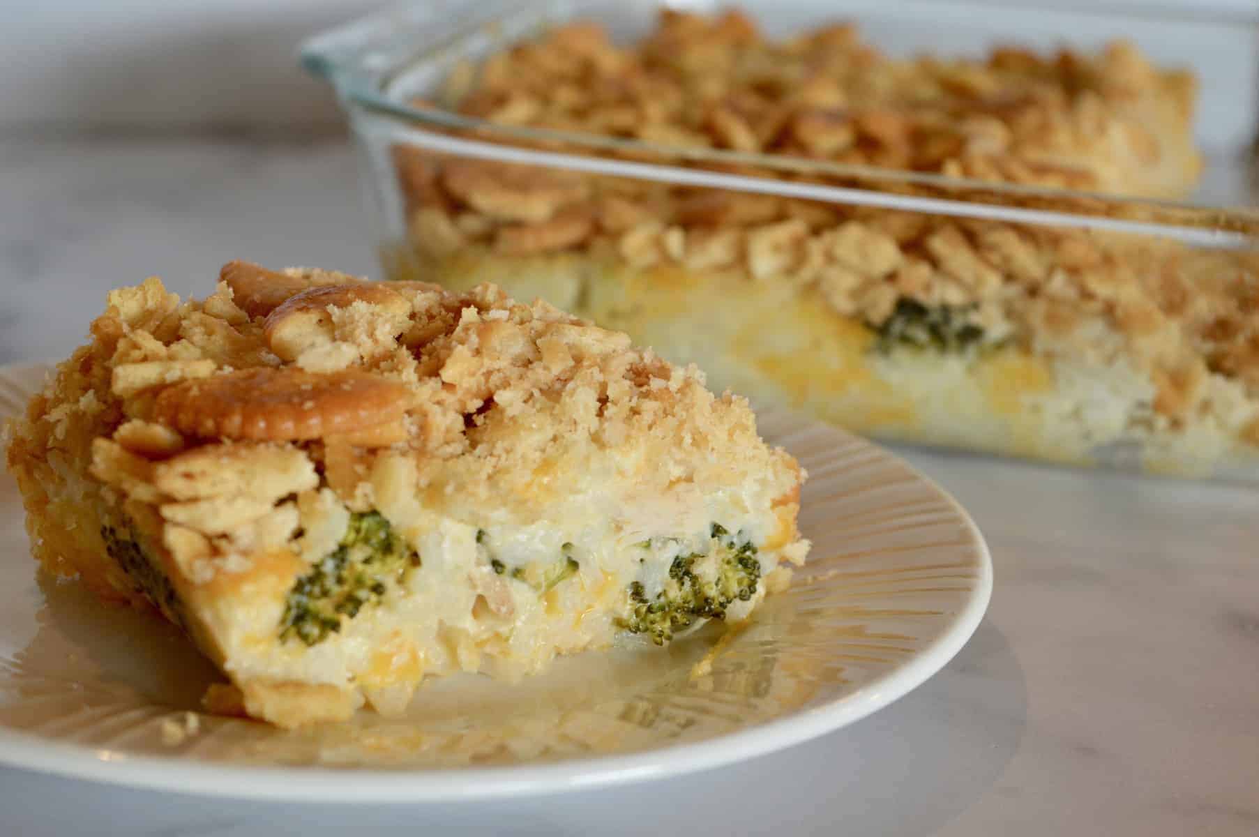 Ritz Cracker Casserole with Broccoli and Cheese